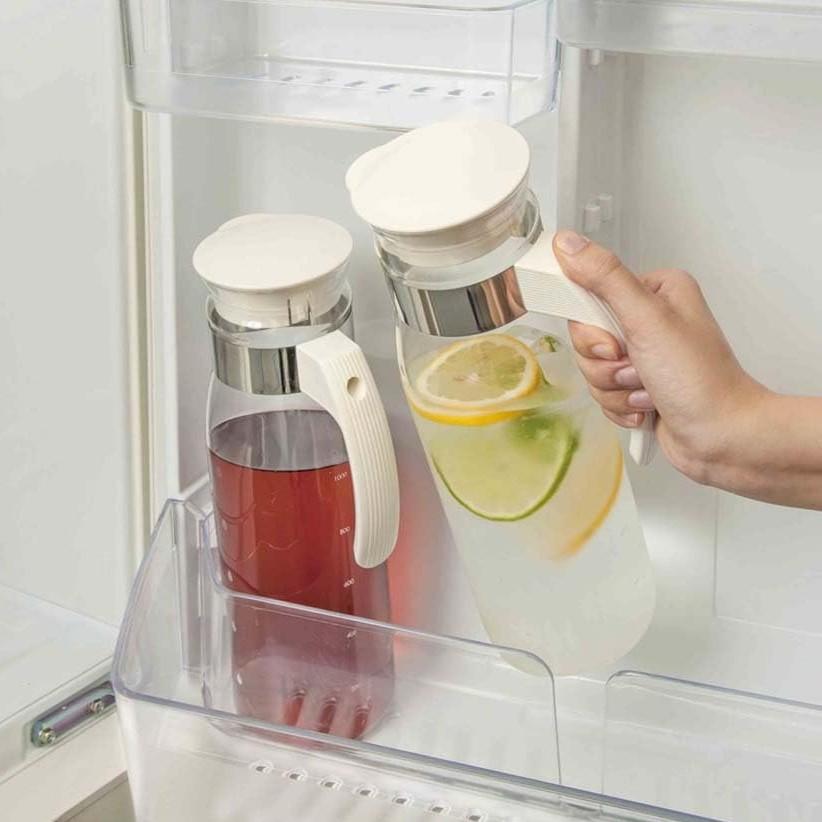 Hario Slim Refrigerator Glass Jug 1.4L Heat‑Resistant Space‑Saving Design