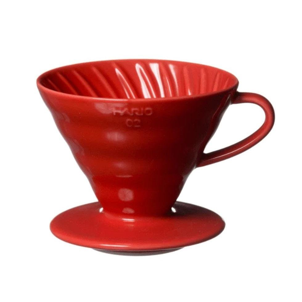 Hario V60 Red Ceramic Coffee Dripper for 1-4 Cups