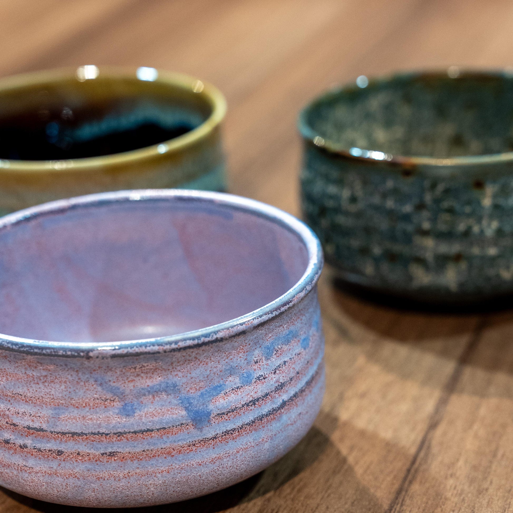 Handcrafted Hasami Porcelain Pink Matcha Bowl with Wooden Gift Box