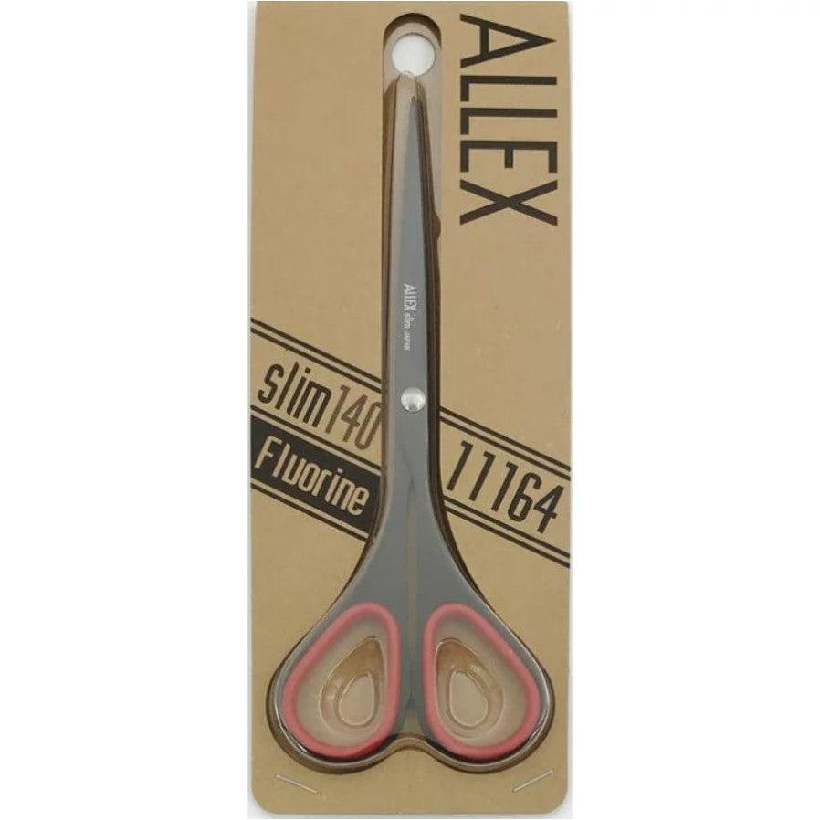 Hayashi Allex Fluorite Coated Red Scissors Compact Precision Cutting Tool