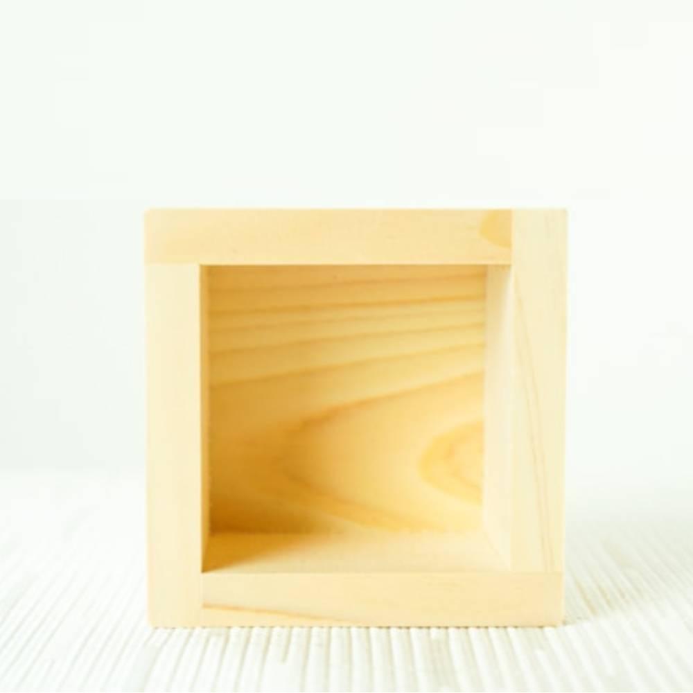 Handcrafted Hinoki Masu Sake Cup – Daruma Design, Japanese Cypress