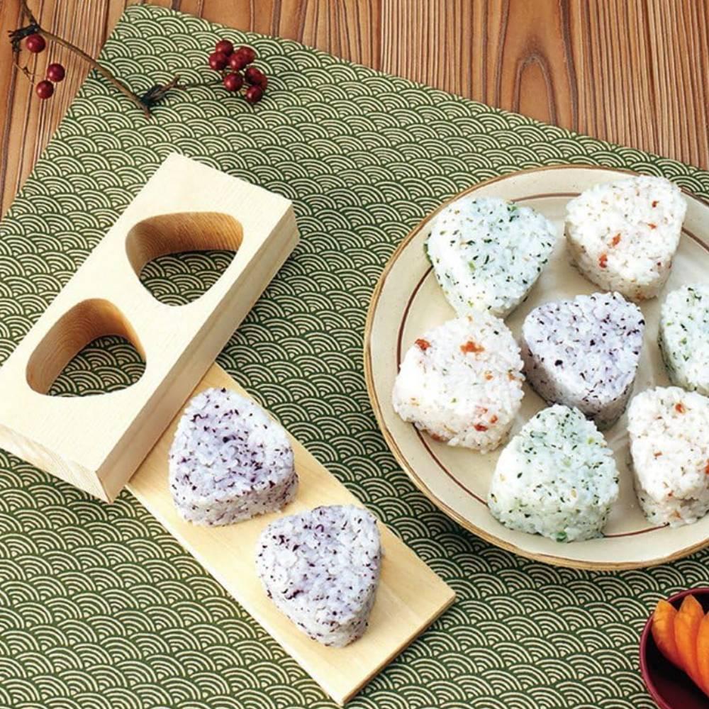 Handcrafted Hinoki Cypress Onigiri Mold 17cm Wooden Rice Ball Shaper