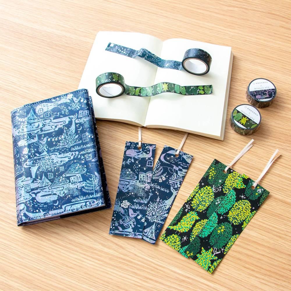 Holographic Foil Stamped Whale Bookmark Set – Shimmering 2‑Pack