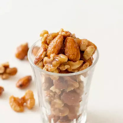 Premium Manuka Honey Caramel Coated Almonds & Walnuts 100g - Healthy Snack