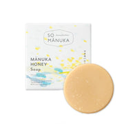 Handcrafted 75g bar soap infused with Manuka honey and citrus in professional packaging