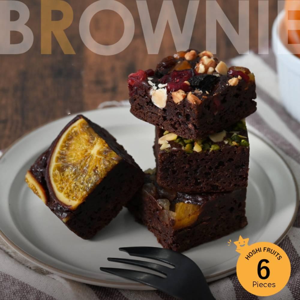 Handmade Japanese Fruit & Nut Brownies – 6 Premium Pieces