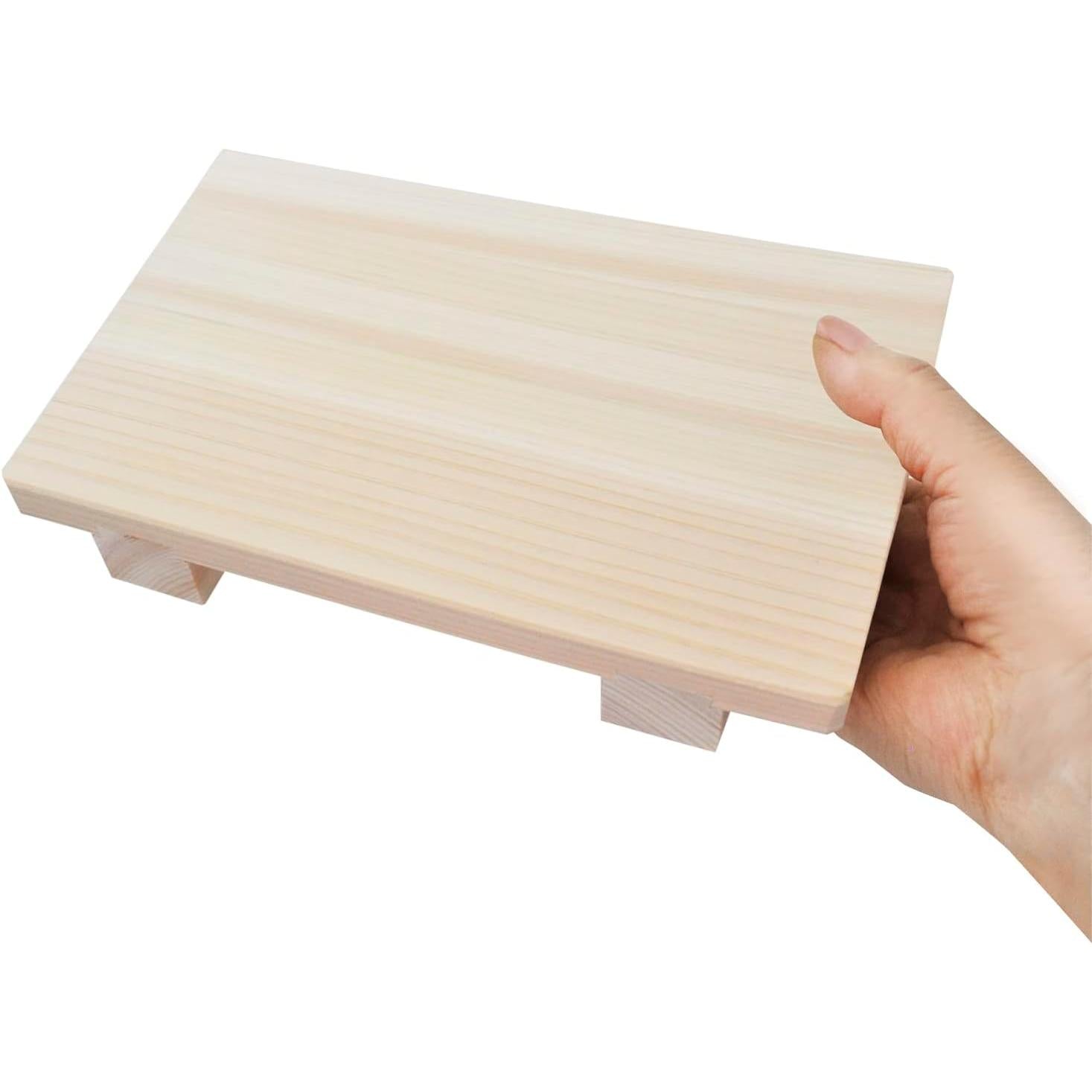 Ichihara Handcrafted Spruce Wood Sushi Serving Tray 21cm