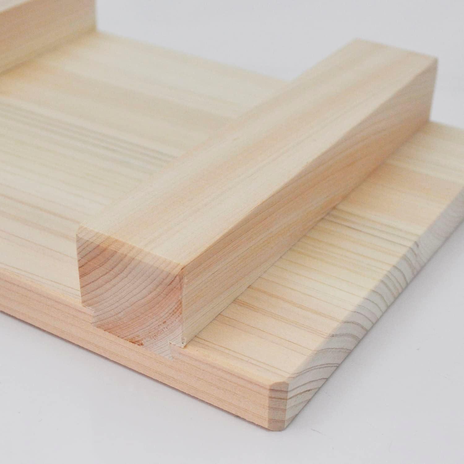 Ichihara Handcrafted Spruce Wood Sushi Serving Tray 21cm
