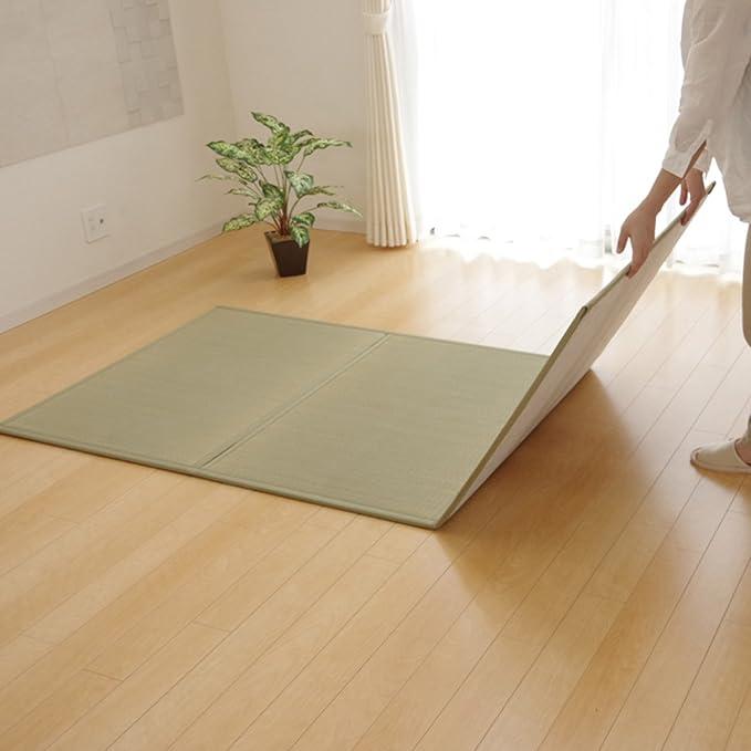 Ikehiko Japanese Tatami Mat Futon Base Semi-Double - 3-Piece Rush Grass Set