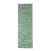 Ikehiko Green Mandala Rush Grass Tatami Yoga Mat 185cm featuring traditional Japanese weaving and non-slip backing