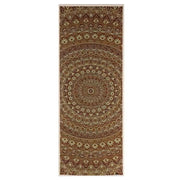 Ikehiko Red Mandala Tatami Yoga Mat made of natural Japanese rush grass with a non-slip backing