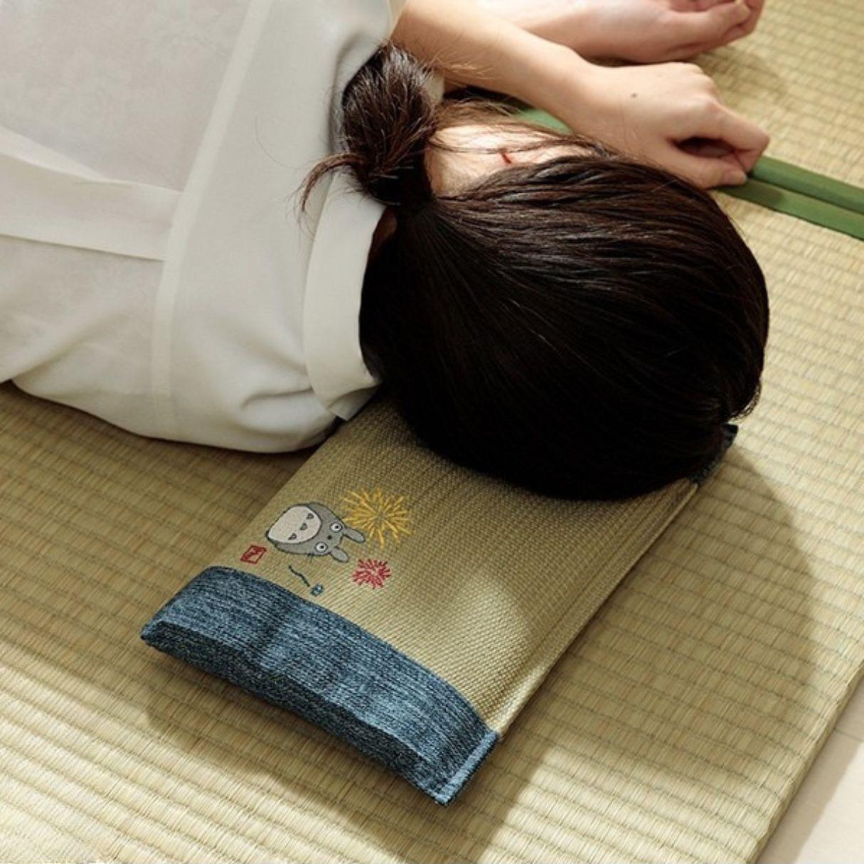 Ikehiko Igusa Tatami Mini Flat Pillow Totoro Design 20x30cm Breathable