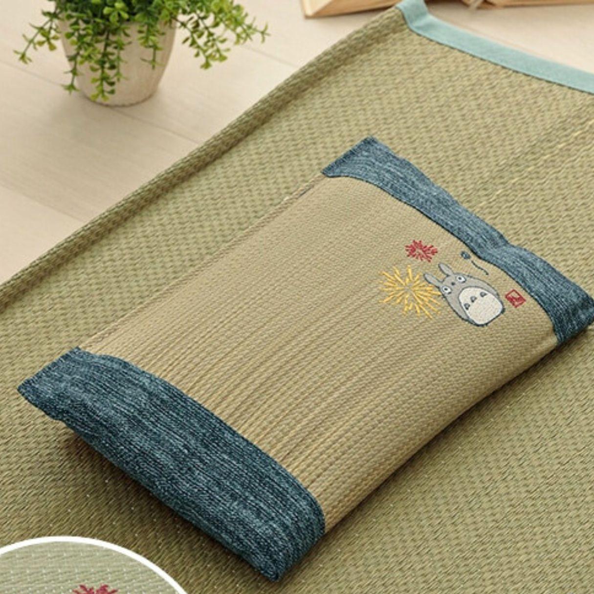 Ikehiko Igusa Tatami Mini Flat Pillow Totoro Design 20x30cm Breathable