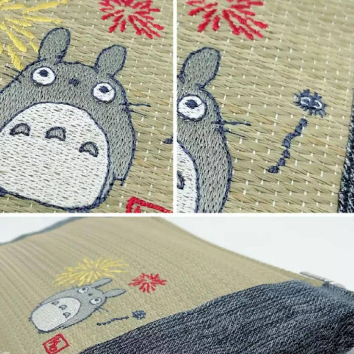 Ikehiko Igusa Tatami Mini Flat Pillow Totoro Design 20x30cm Breathable