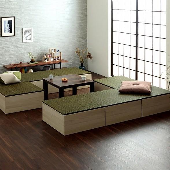 Ikehiko 70cm Raised Tatami Mat – Natural Rush Grass Flooring
