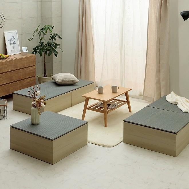 Ikehiko 70cm Raised Tatami Mat – Natural Rush Grass Flooring