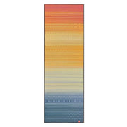 Ikehiko Premium Igusa Tatami Yoga Mat with Rainbow Design and Denim Border 180cm