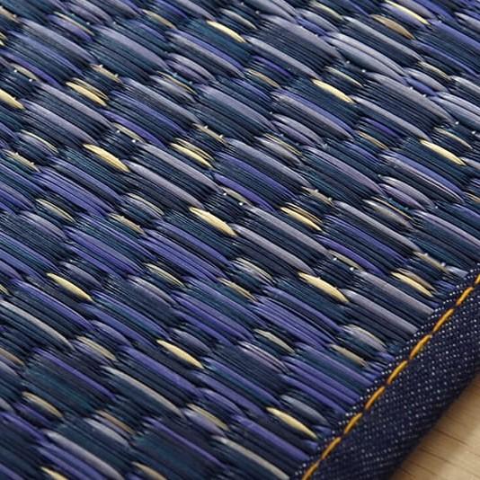 Ikehiko Premium Igusa Tatami Denim Yoga Mat 180cm Rainbow Design