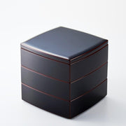 Isuke Three‑Tier Lacquerware Bento Box – 18 cm Traditional Japanese Lunchware