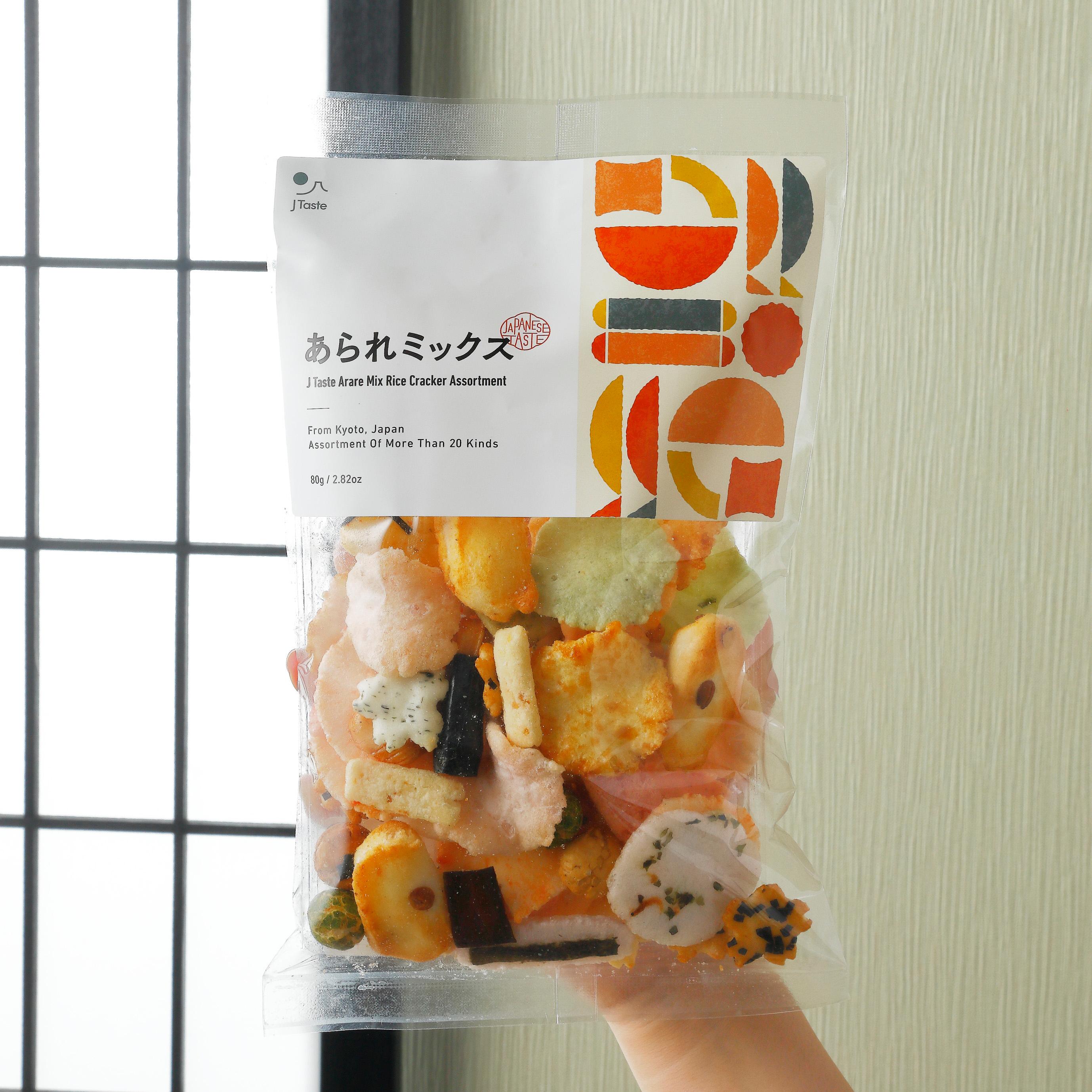 J Taste Arare Mix 20+ Japanese Rice Crackers Assortment Pack of 3