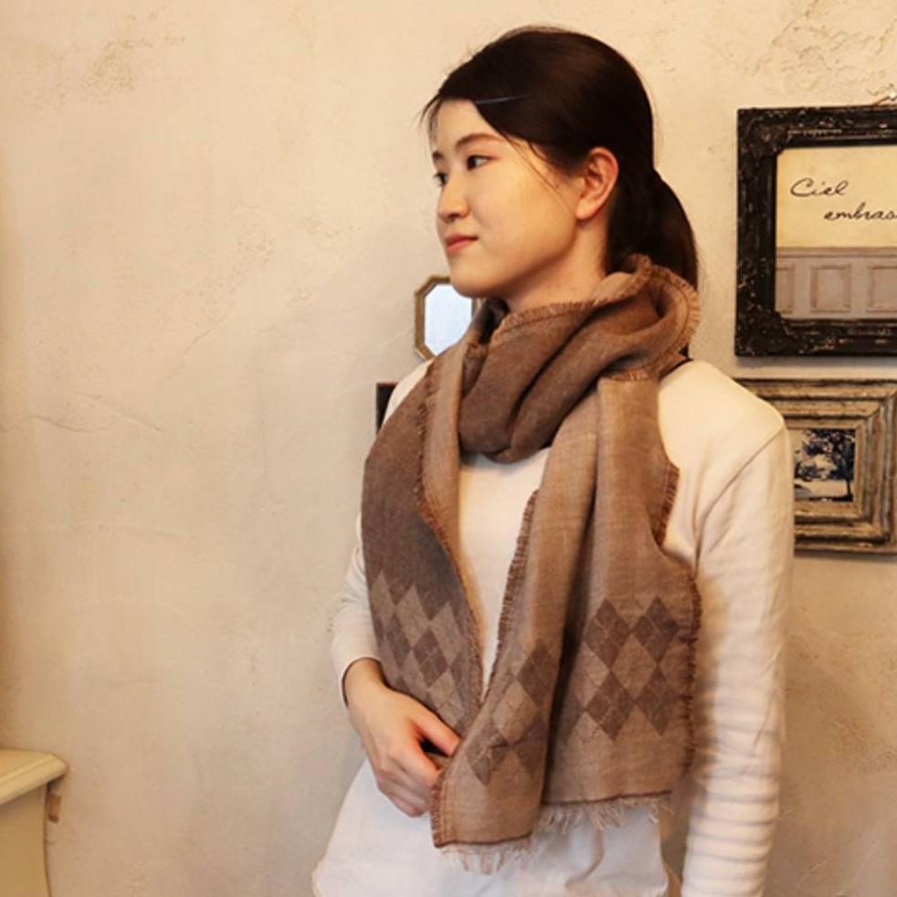 Jogan Ultra-Soft Baby Alpaca Wool Double-Layer Winter Scarf