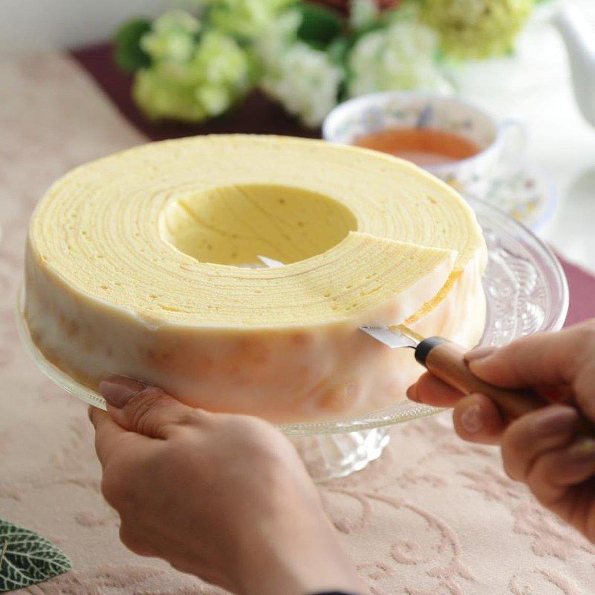 Juchheim Premium Japanese Baumkuchen Ring Almond White Chocolate Cake