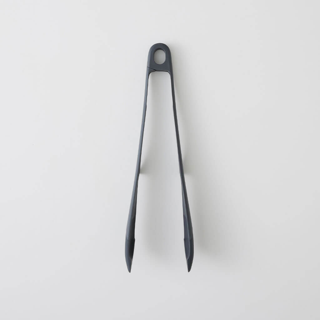 marna Easy-Grip Tongs, Easy-Grip Tongs in Dark Grey or Grey, Tips Meet Exactly and Hold Noodles Without Tearing, Silicone Tips Are Gentle on Pans, Come Apart to Wash, 230 Degrees C, Made in China, 8.8 x 3.5 x 28.3 cm and 65 g, Dark Grey or Grey