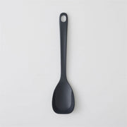 marna Spoon Spatula for Stir-Frying, Spoon Spatula for Stir-Frying in Dark Grey or Grey, Flat Handle and Silicone Edge That Follows the Pan Wall, Heat Resistant to 230 Degrees C, 29 cm Long, Made in China, 6.5 x 2.1 x 29.1 cm and 51 g, Dark Grey or Grey