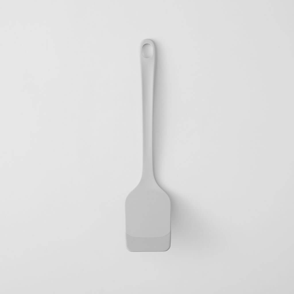 marna Turner for Small Pans, Turner for Small and Deep Pans in Dark Grey or Grey, Flexing Silicone Tip Slides Under Food From Any Angle, Heat Resistant to 230 Degrees C, 28.7 cm Long, Made in China, 6.5 x 5.6 x 28.7 cm and 56 g, Dark Grey or Grey