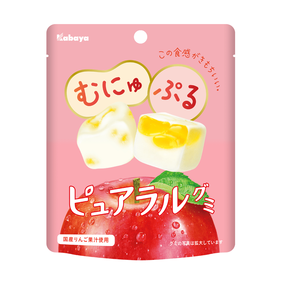 Kabaya Pureral Soft Airy Apple Gummies – Fluffy Fruit Candy Pack