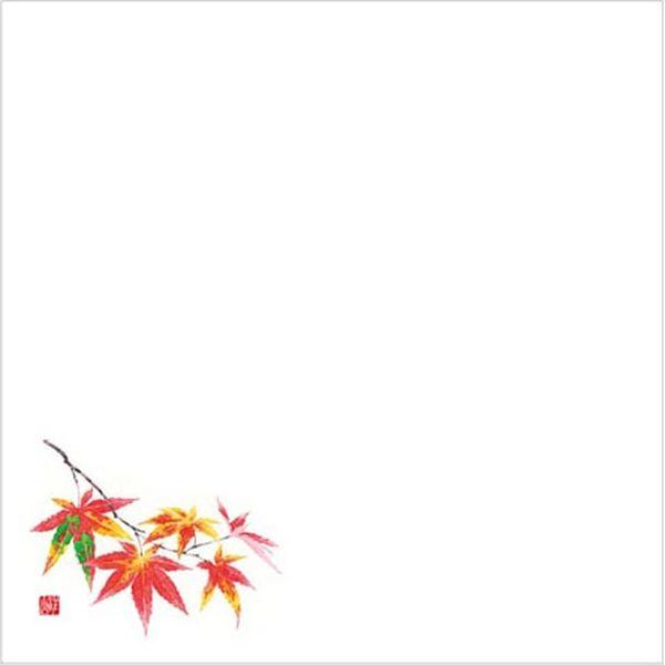 Kamiiso Autumn Leaves Tempura Paper 100 sheets pack featuring orange and red maple leaf patterns