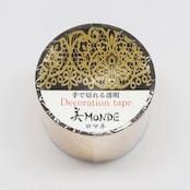 Kamiiso Gold Foil Lace Washi Tape – Clear 35mm Decorative