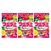 Kasugai Tsubu Mixed Fruit Gummy Candies – 80g Triple Pack