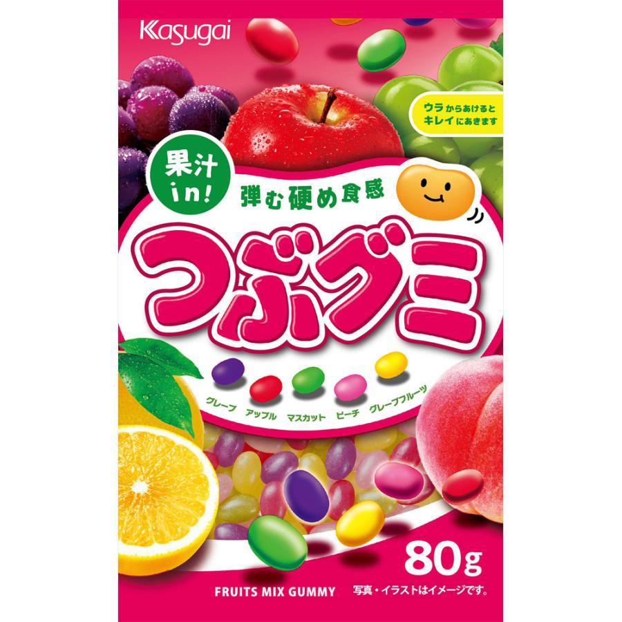 Kasugai Tsubu Mixed Fruit Gummy Candies – 80g Triple Pack