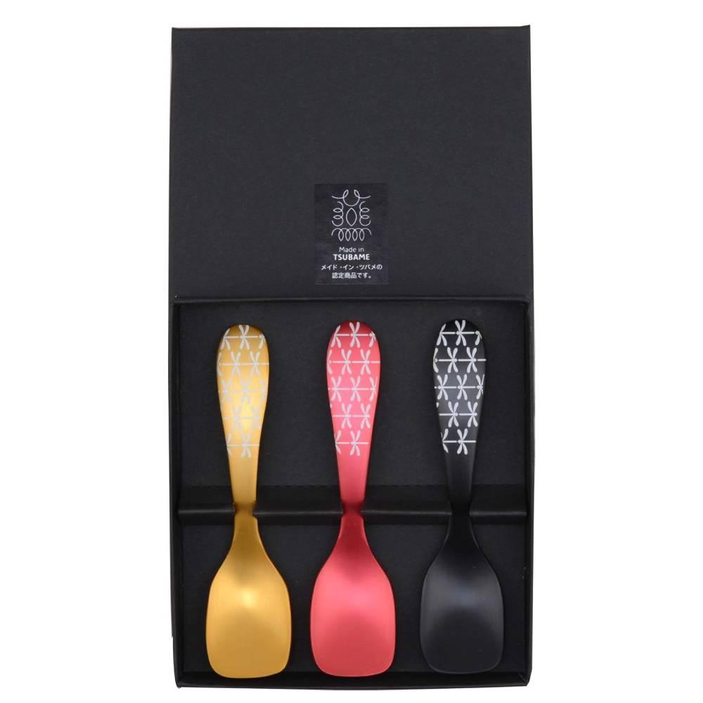 Katariki Aluminum Ice Cream Spoon Set Dragonfly Design 3-Pack