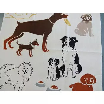 Kenema Hand‑Dyed Dog Breeds Tenugui – 35×90 cm Japanese Cotton Towel
