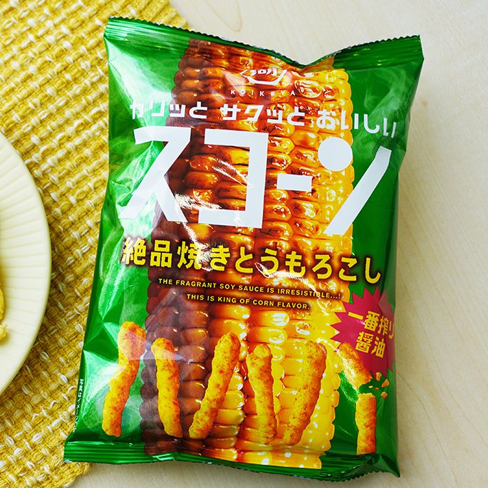 Koikeya Scorn Soy Sauce Grilled Corn Crispy Corn Puffs 3-Pack