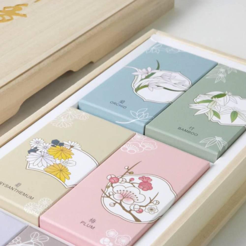 Kousaido 5‑Flower Scented Short Incense Sticks – Premium Japanese Gift Set