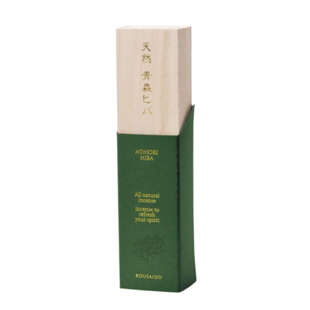 Kousaido All-Natural Aomori Hiba Incense 20 stick pack showing traditional Japanese packaging
