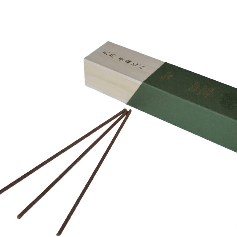 Kousaido All-Natural Aomori Hiba Incense – 20 Wooden Box Sticks