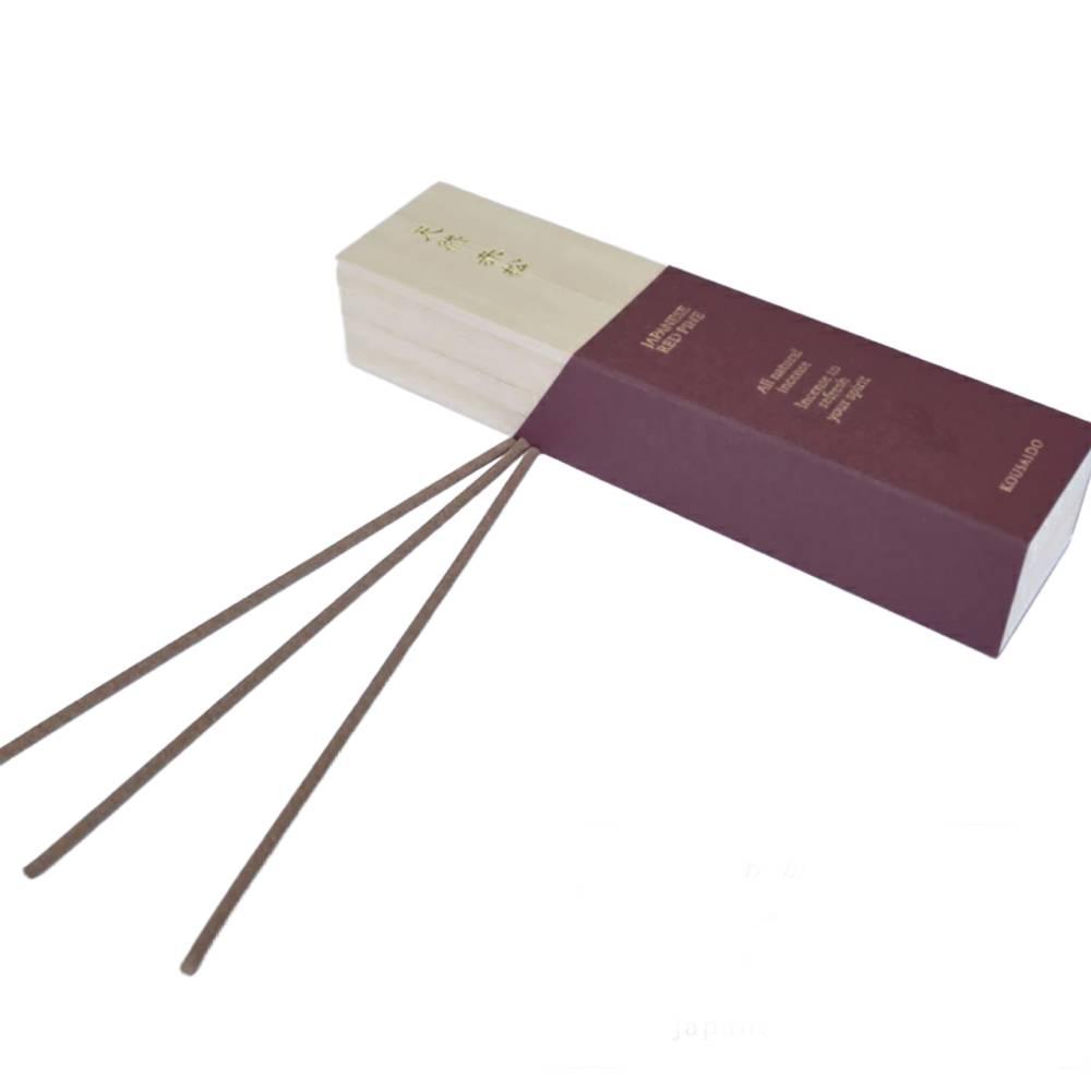 Kousaido Red Pine Incense – 20 Natural Sticks, Wooden Box