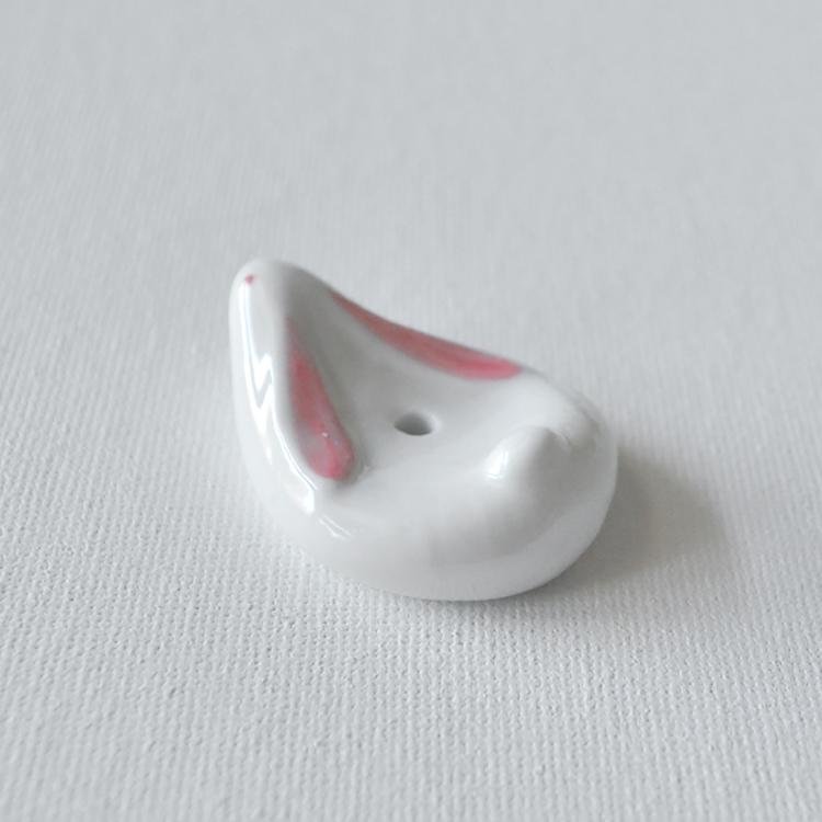 Kousaido Rabbit-Shaped Ceramic Incense Burner with Ash Plate