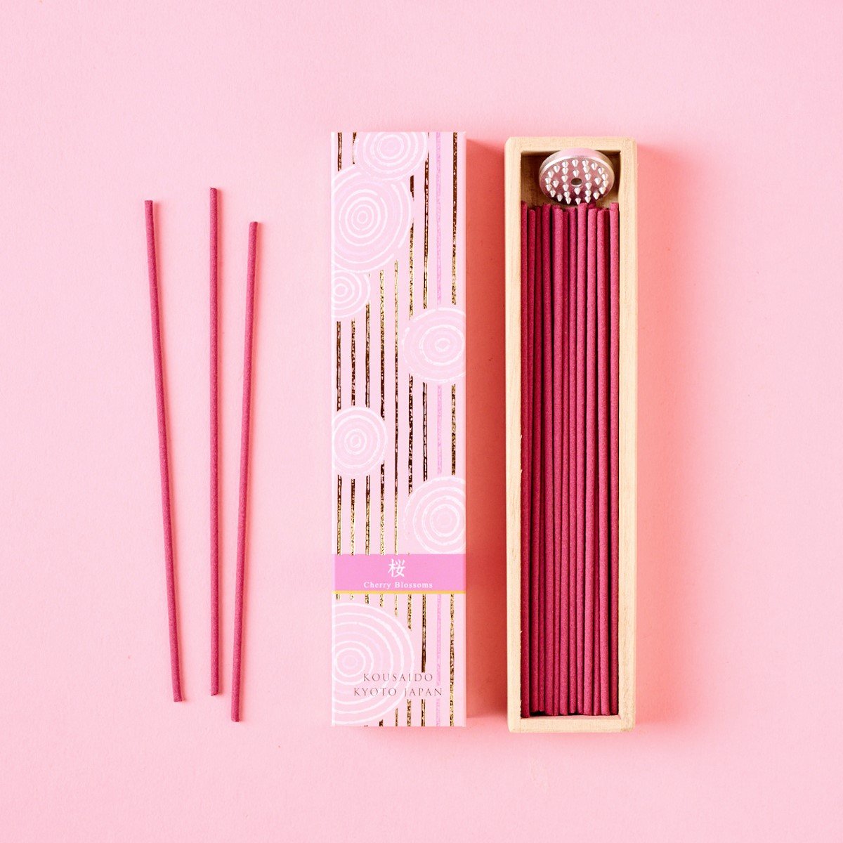 Kousaido Premium Sakura Cherry Blossom Incense Sticks with Holder
