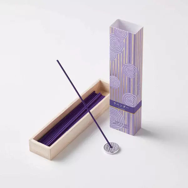 Kousaido Lavender Long Incense Sticks – 40 Premium Wooden Box
