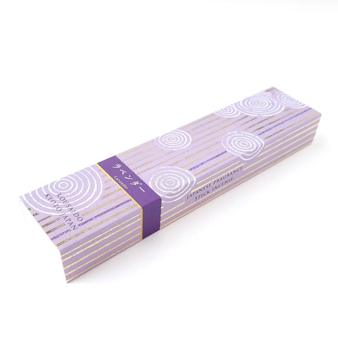 Kousaido Lavender Long Incense Sticks – 40 Premium Wooden Box