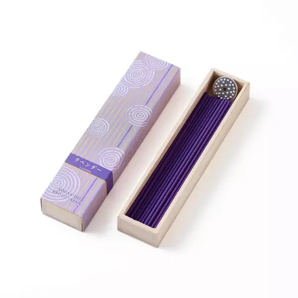 Kousaido Lavender Long Incense Sticks – 40 Premium Wooden Box