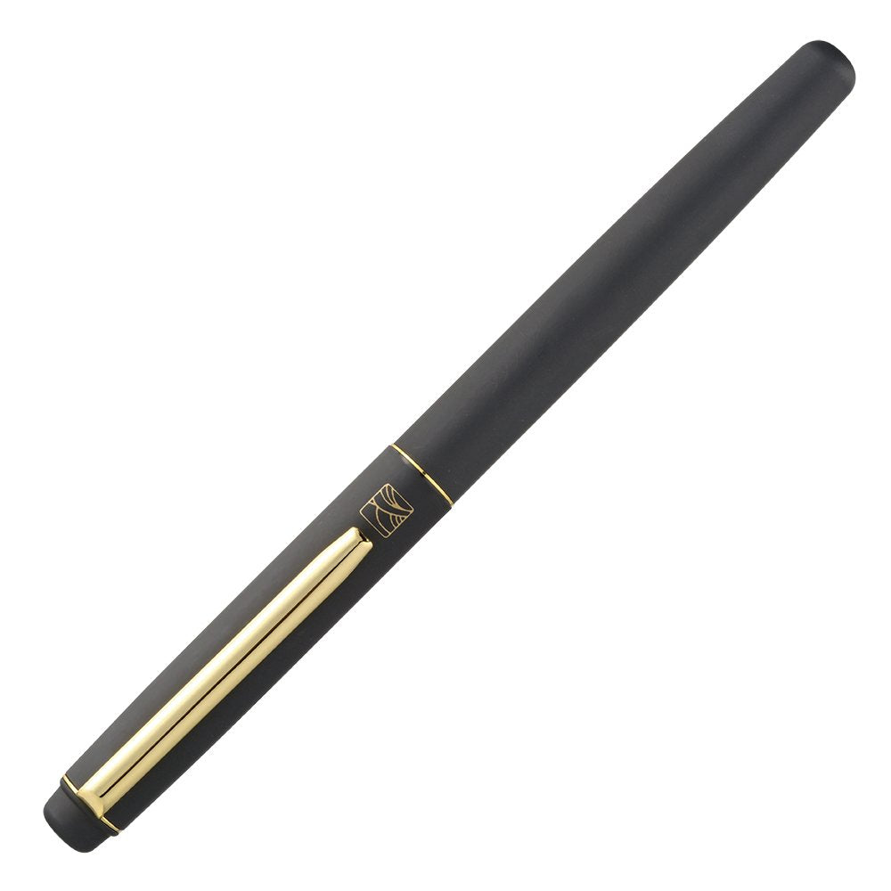 Kuretake Gold Black Leather Brush Pen + 3 Ink Refills