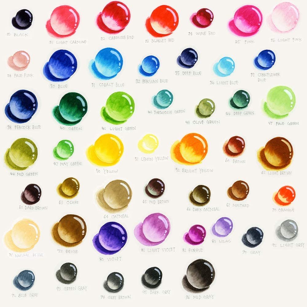 Kuretake ZIG Clean Color Real Brush Marker Set 48 Colors