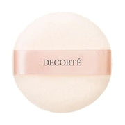 Kose DECORTE Puff: Close-up showing the plush texture and ergonomic design for flawless makeup application.