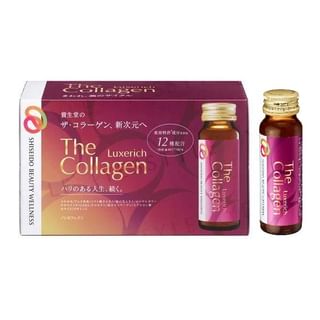 Shiseido Beauty Wellness The Collagen Luxerich Drink - Premium collagen supplement in an elegant bottle, showcasing its radiant beauty benefits.